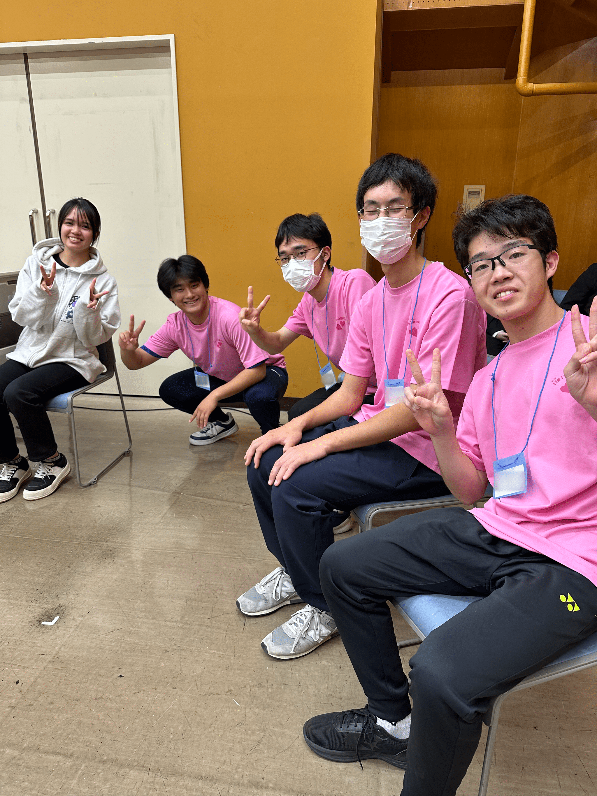 ボランティアに参加した本学学生の写真