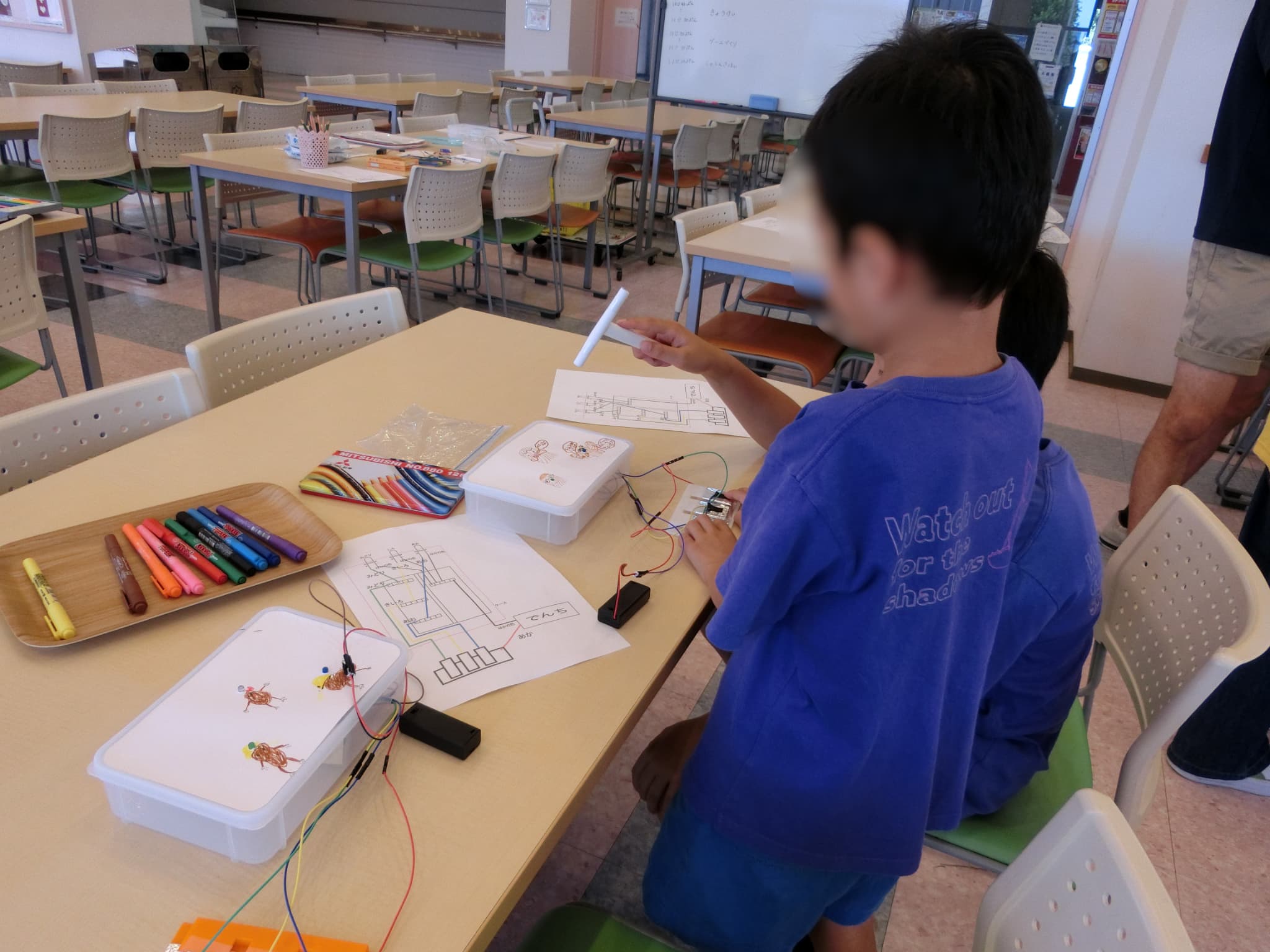 もぐらたたき風ゲームを作成している様子