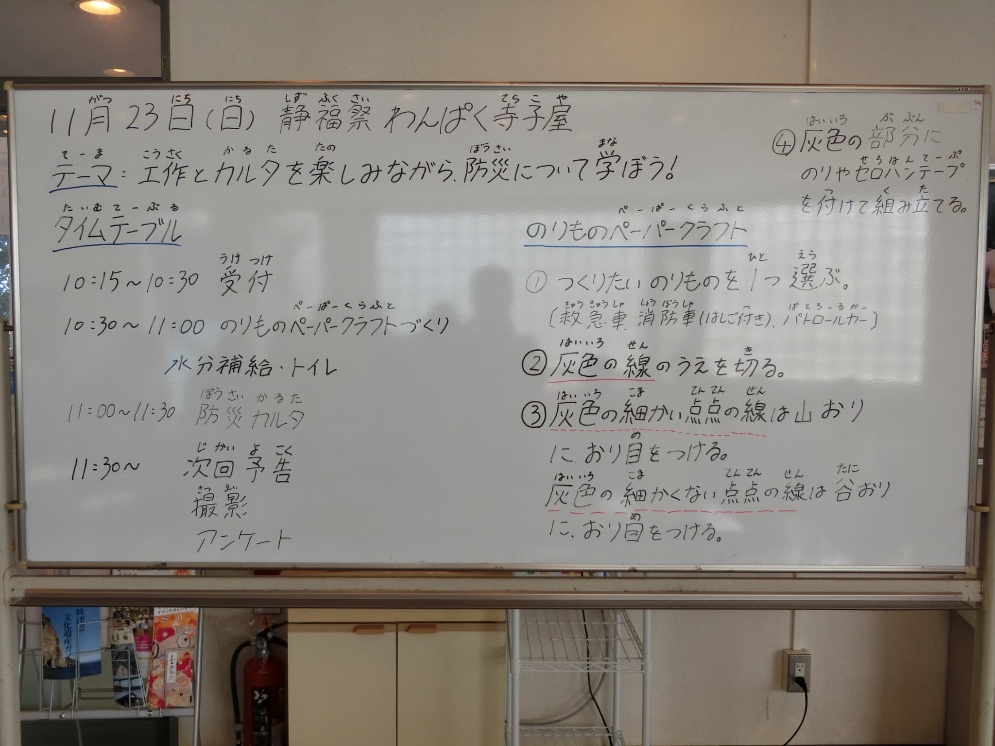 今回のわんぱく寺子屋詳細