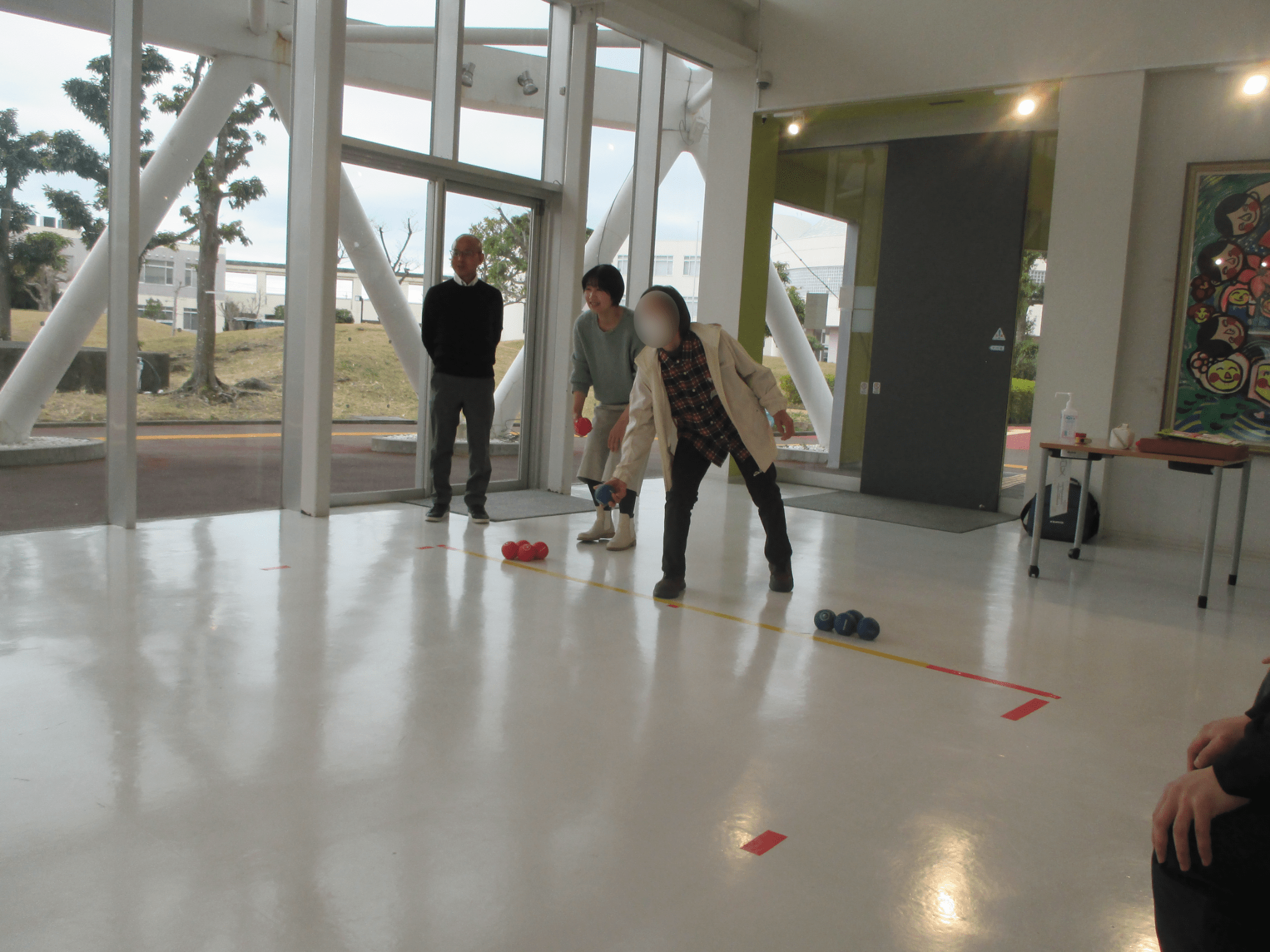 ボッチャをしている様子